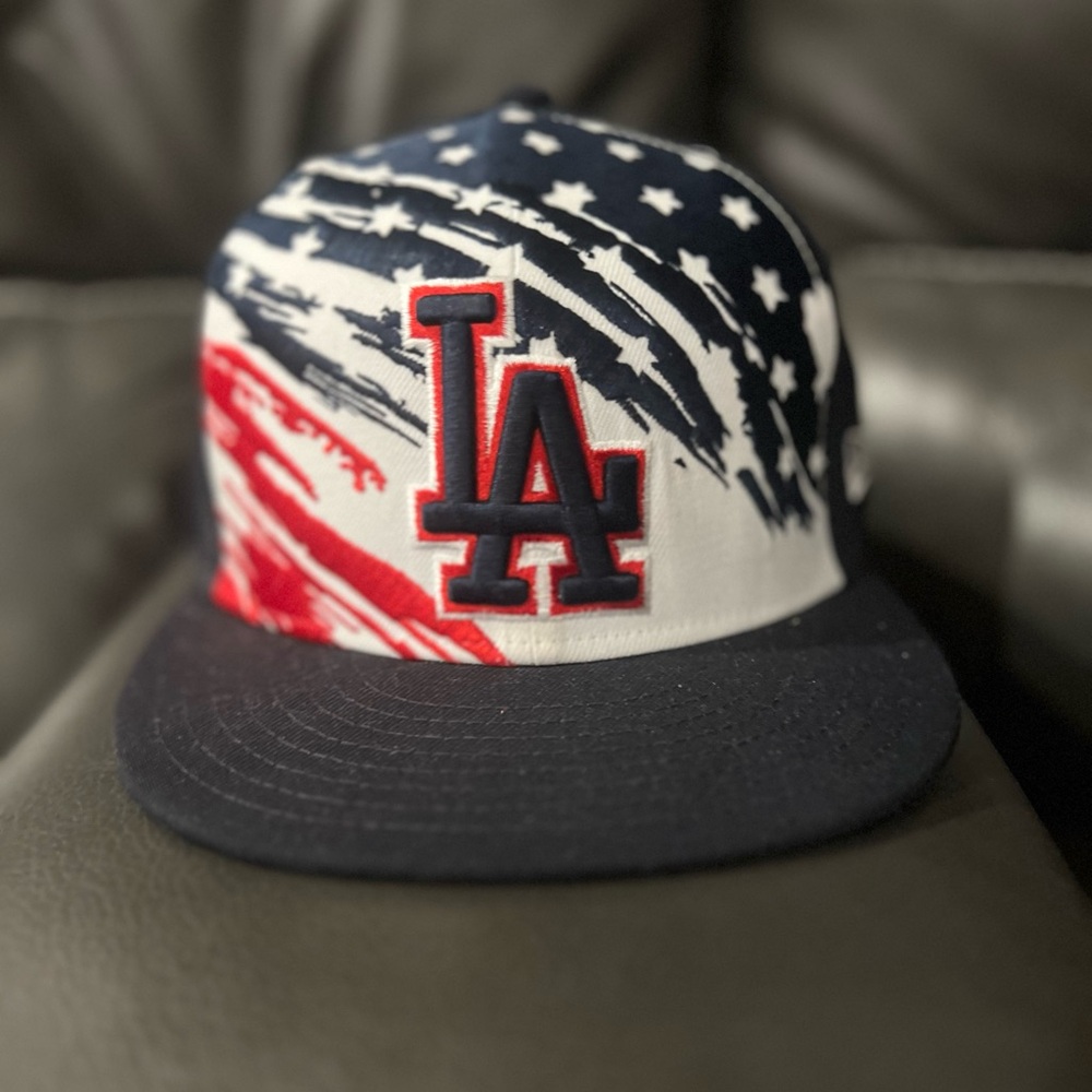 Men's Los Angeles Dodgers New Era Navy 4th of July On-Field 59FIFTY Fitted Hat